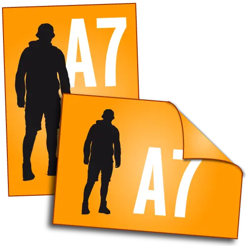 Ungefalzte DIN-A7-Flyer drucken lassen