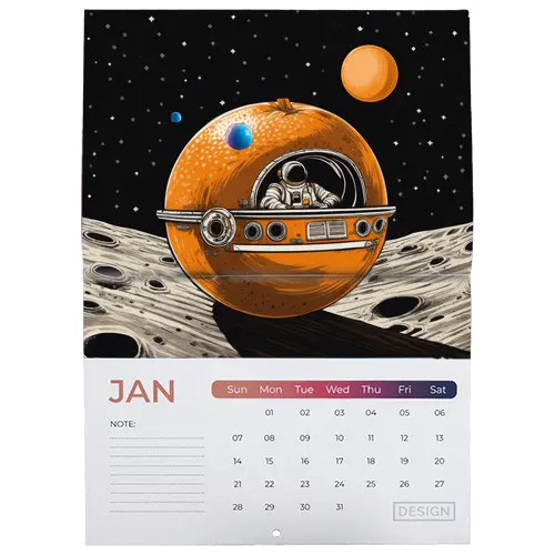 Wandkalender mit Drahtheftung und Lochung drucken lassen