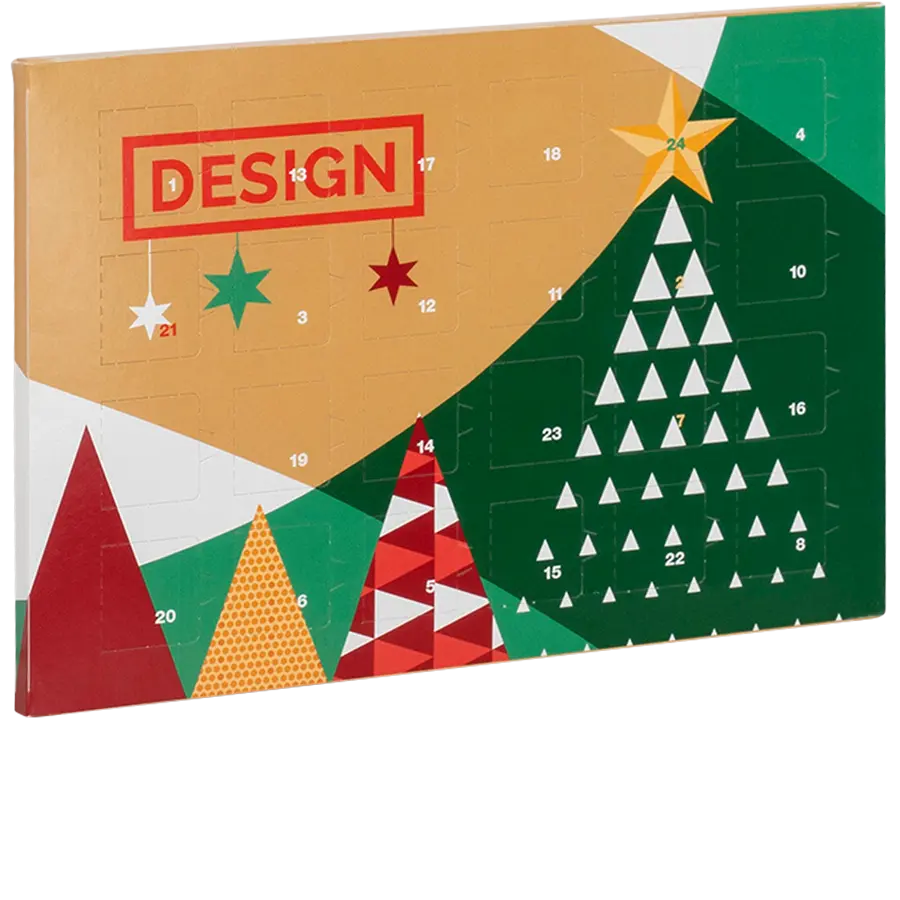 Schoko-Adventskalender Tischkalender im Querformat drucken