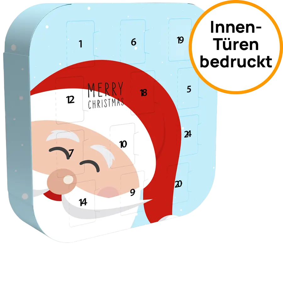 Beidseitiger Lindt Lindor Adventskalender 4/4-farbig bedruckt