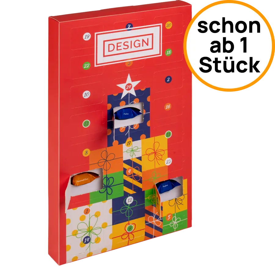 RITTER SPORT-Adventskalender 4/0-farbig bedrucken lassen