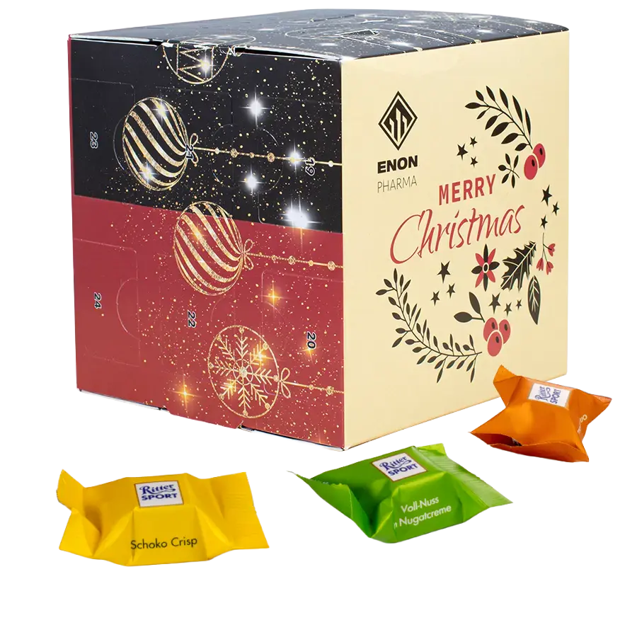 RITTER SPORT-Adventskalender Würfel bedrucken lassen
