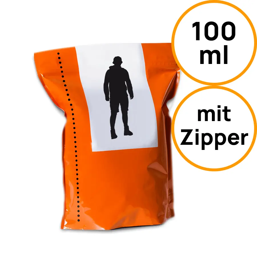 Standbodenbeutel mit 100ml und Zippverschluss drucken lassen