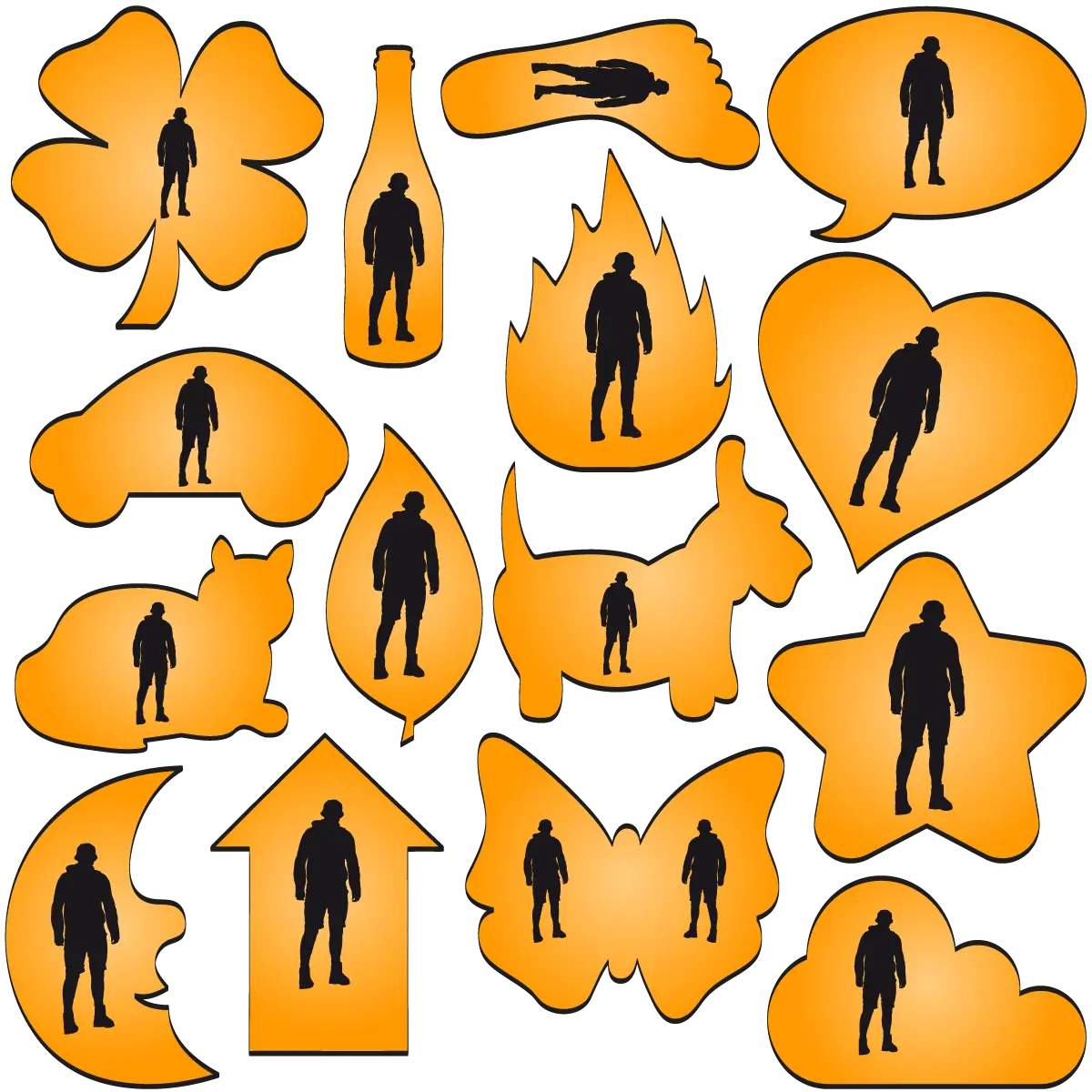 Figürlich gestanzte Flyer drucken lassen