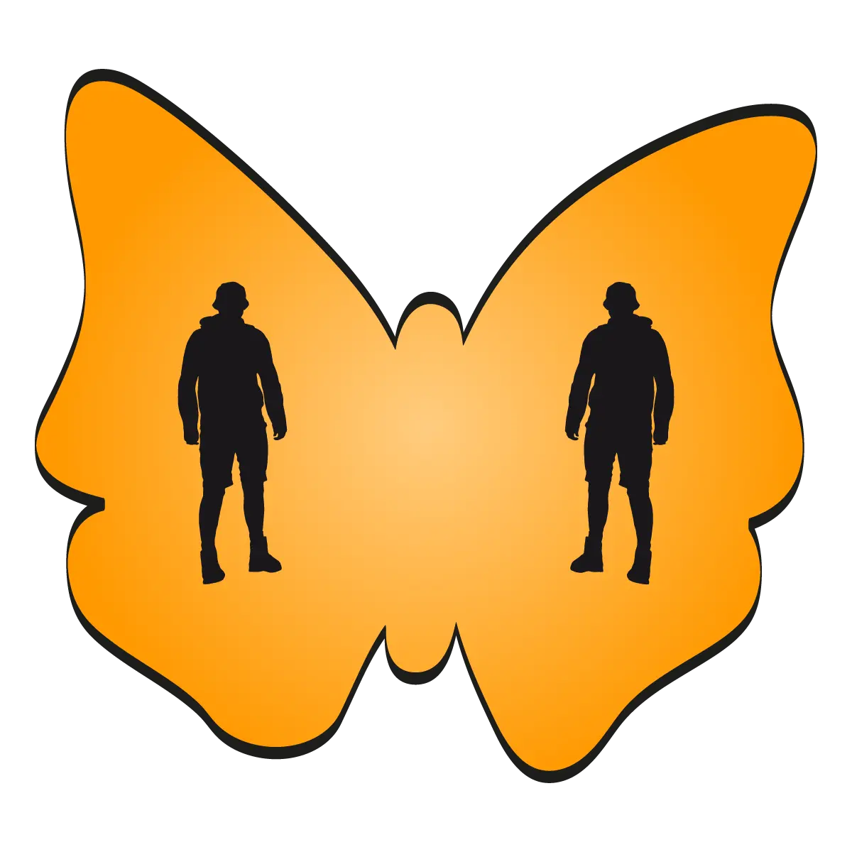 Figürlich gestanzte Flyer in Schmetterlingsform drucken lassen