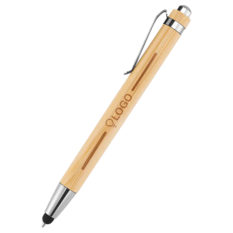 Bambus Touchpen Kugelschreiber mit einseitiger Lasergravur
