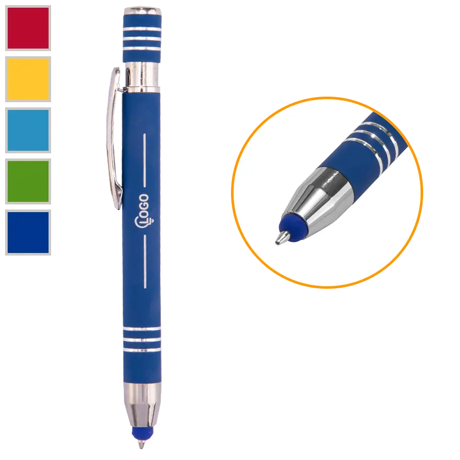 Metall-Kugelschreiber Chroma-Touchpen mit einseitiger Lasergravur