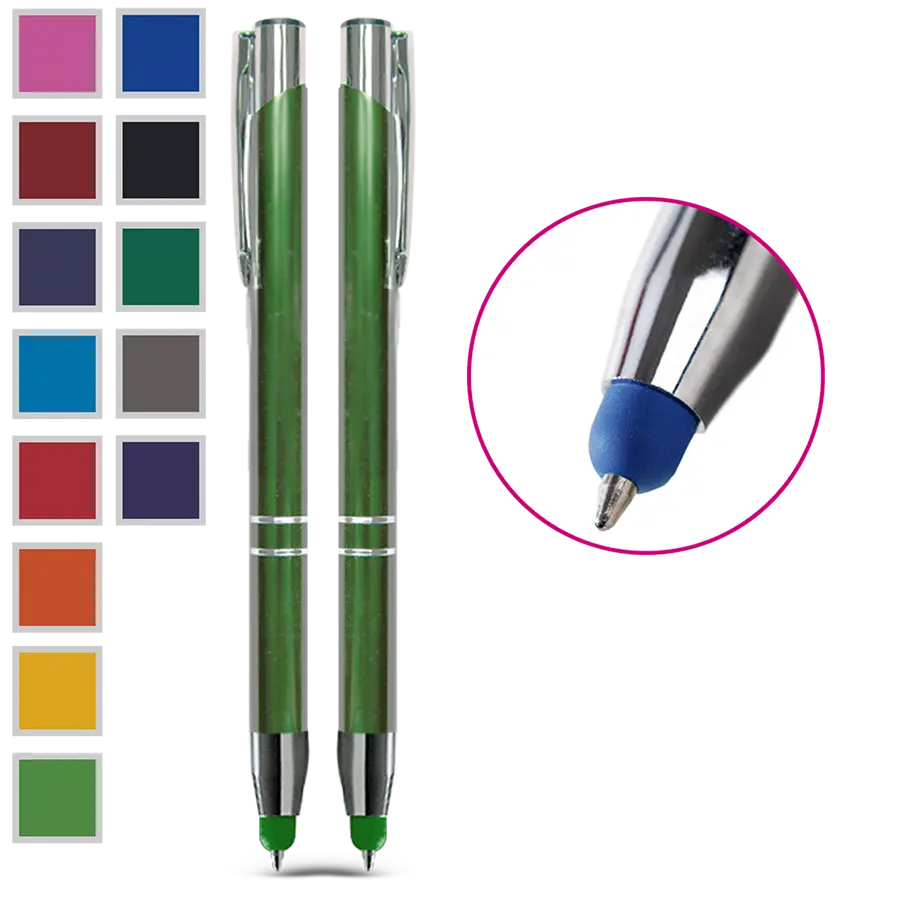Metallkugelschreiber Touchpen mit beidseitiger lasergravur