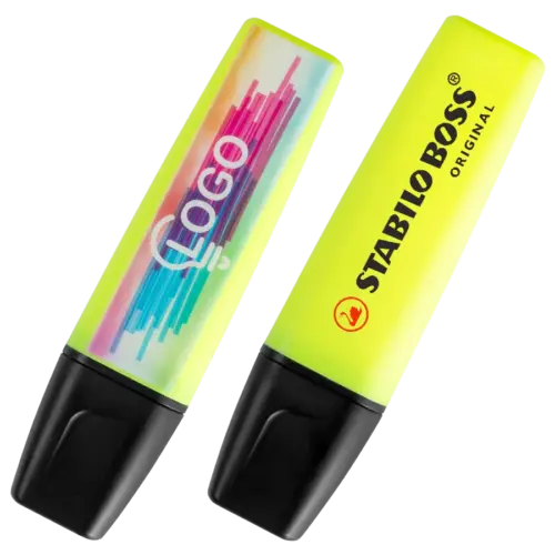 Textmarker STABILO BOSS 4/0-farbig einseitig bedrucken lassen